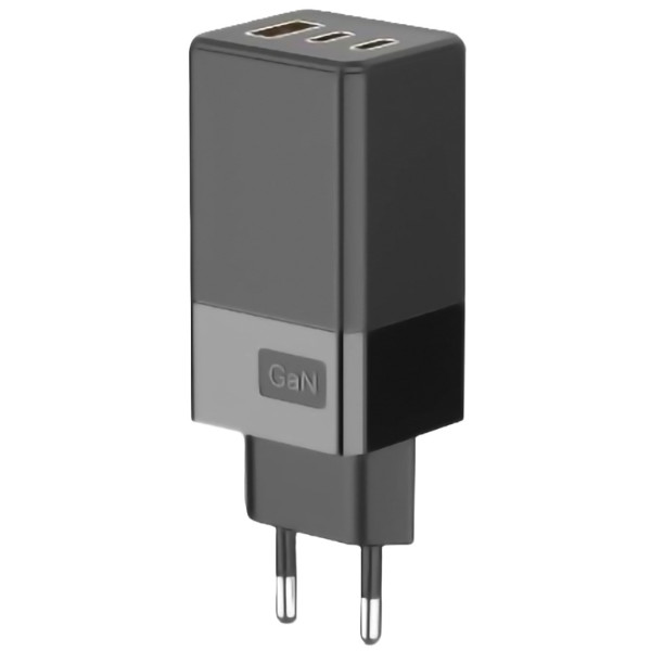 Фото - Сетевое зарядное устройство Profit U65 GAN PD QC3.0, 65W USB A+2C Black (000001842)