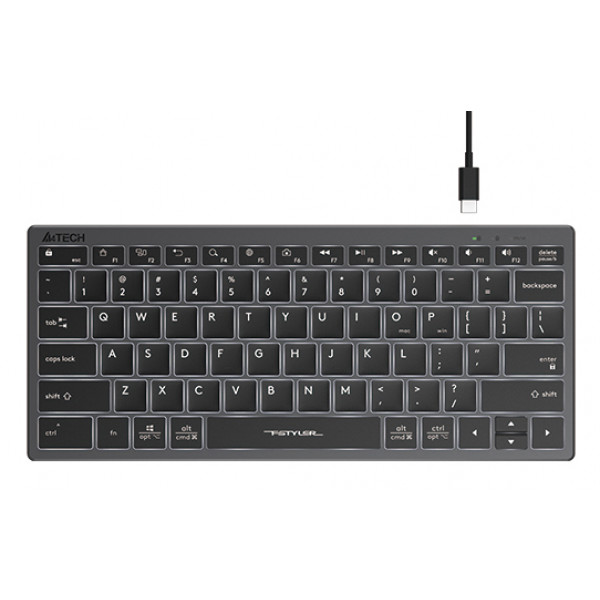 Фото - Клавиатура проводная A4tech FX61 USB Grey