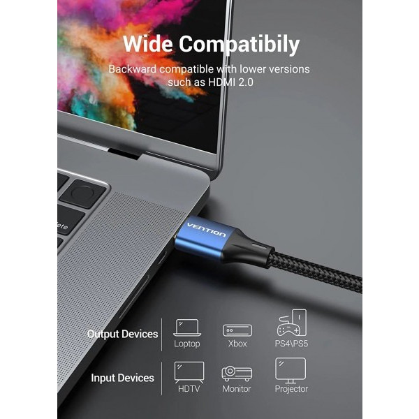 Фото - Кабель HDMI Vention HDMI M - M, 1.5m V2.1 (ALGLG)