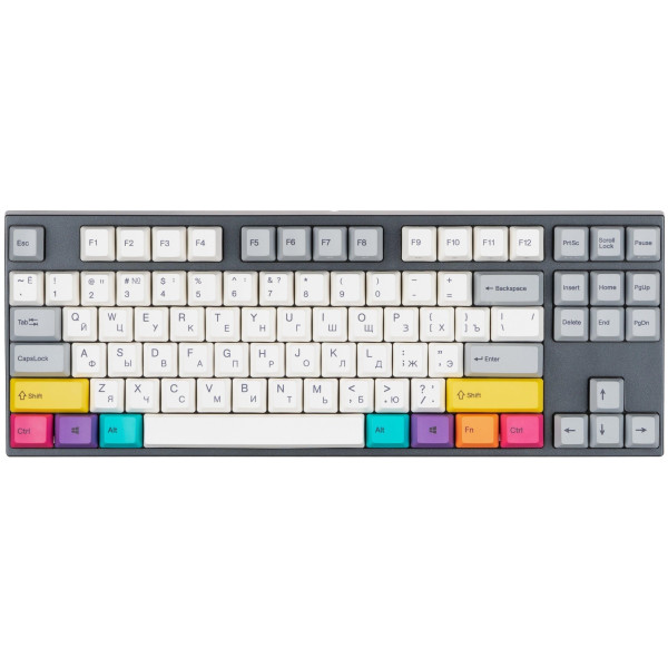 Фото - Клавиатура беспроводная игровая Varmilo APT87 CMYK, K-Prestige Silent, WL/USB-A, White Led (A92A024F8A5A17A007)