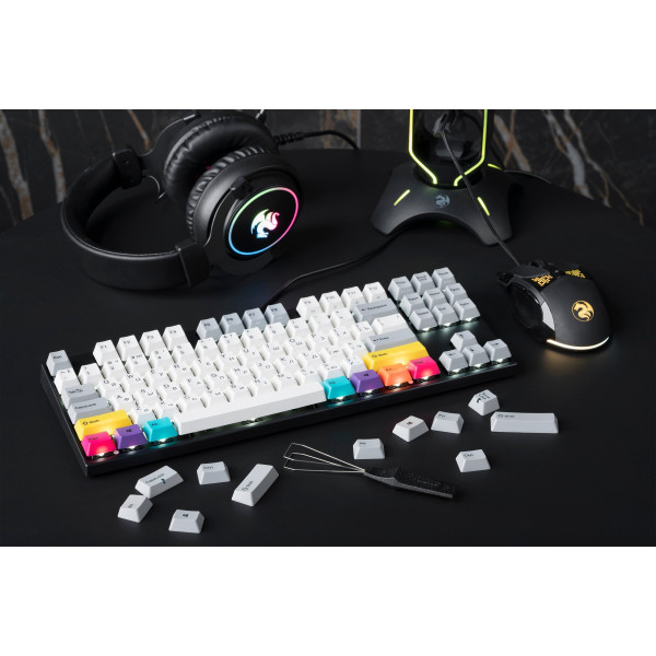 Фото - Клавиатура беспроводная игровая Varmilo APT87 CMYK, K-Prestige Silent, WL/USB-A, White Led (A92A024F8A5A17A007)