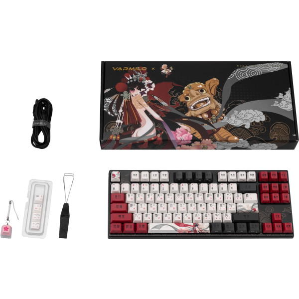 Фото - Клавиатура беспроводная игровая Varmilo APT87 Beijing Opera, Daisy L, WL/USB-A, White Led (A92A028F9A5A17A025)