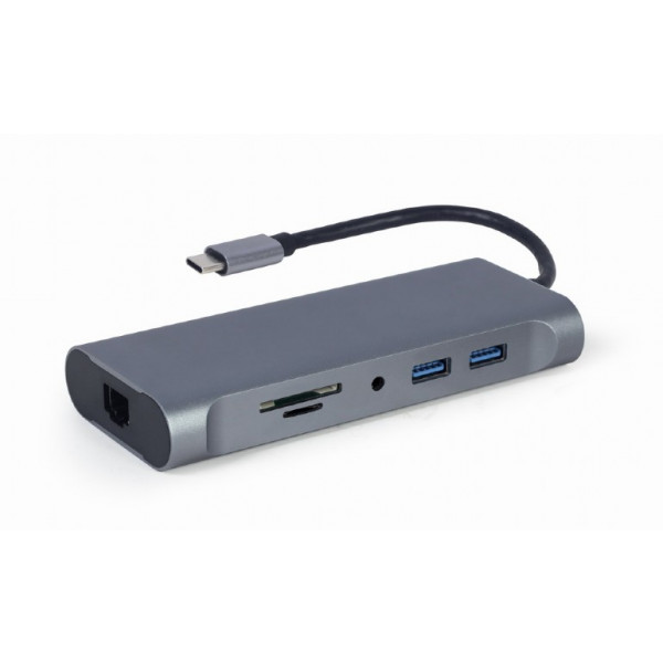 Фото - Хаб USB Cablexpert USB-C 7-в-1 3.0/HDMI/VGA/PD/картридер/LAN Gigabit (A-CM-COMBO7-01)