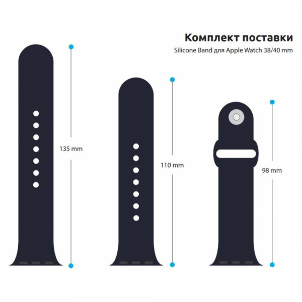 Фото - Ремешок для смарт-часов ArmorStandart Sport Band (3 Straps) for Apple Watch 42 (Series 11-10)/41/40/38 Dark Blue (ARM49074)