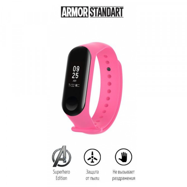 Фото - Ремешок для фитнес-браслета Armorstandart Superhero Edition for Xiaomi Mi Band 4/3 Wonder Woman Pink (ARM55067)