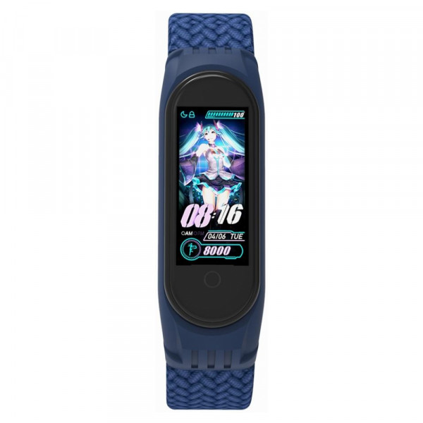 Фото - Ремешок для фитнес-браслета Armorstandart Braided Solo Loop for Xiaomi Mi Band 7/6/5/4 Blue size S (ARM59178)