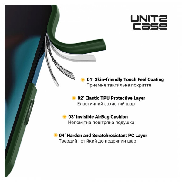 Фото - Чехол для смартфона Armorstandart UNIT2 for Apple iPhone 13 Green (ARM74795)
