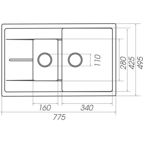 Фото - Мойка кухонная VALESO 7850W TOSKANA матовая Серая