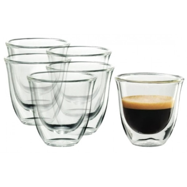 Фото - Набор стаканов с двойными стенками Delonghi DLSC300 Espresso 6 пр.