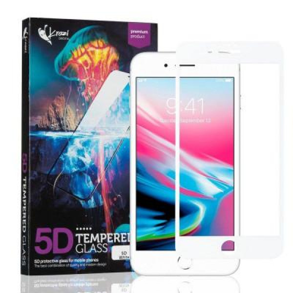 Фото - Защитное стекло для смартфона Krazi 5D for iPhone 7 Plus/8 Plus White (71976)