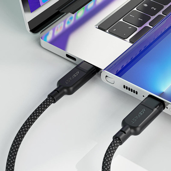 Фото - Кабель синхронизации данных AceFast USB 2.0 USB-C 2in1, 0.8 м + sub 0.4 м, 100W, C5-11 (6974316280149)