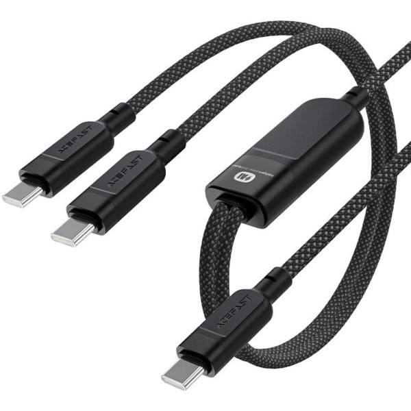Фото - Кабель синхронизации данных AceFast USB 2.0 USB-C 2in1, 0.8 м + sub 0.4 м, 100W, C5-11 (6974316280149)