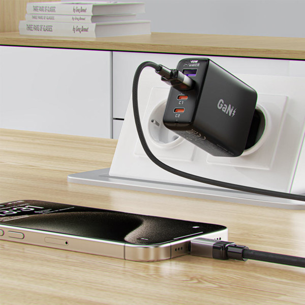 Фото - Кабель синхронизации данных AceFast USB 2.0 USB-A to USB-C, 1,2 м, 3.0A, C9-04 (6974316283010)