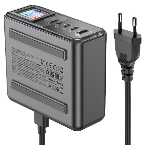 Фото - Сетевое зарядное устройство AceFast 4xUSB 218W (3xUSB-C + USB-A) Gan Z4 Fast Charger (6974316282587)