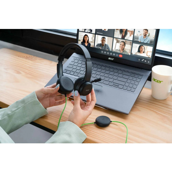 Фото - Гарнитура проводная Acer AHW250 Black (GP.HDS11.01N)