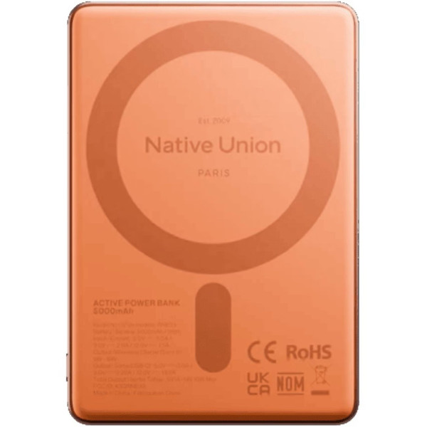 Фото - Батарея мобильная Native Union Active Magnetic 5 000mAh Apricot Crush (ACTPB-5KMS-APR)