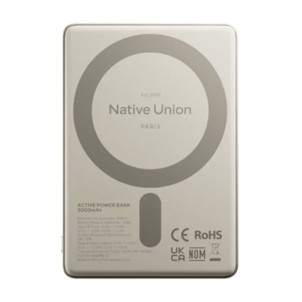Фото - Батарея мобильная Native Union Active Magnetic 5 000mAh Sandstone (ACTPB-5KMS-SAN)