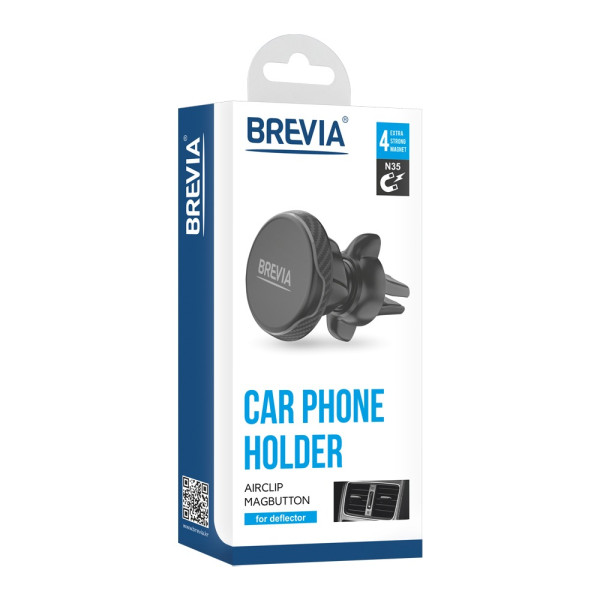 Фото - Автодержатель Brevia AirClip MagButton для дефлектора, магнитный, 4 магнита (48200)