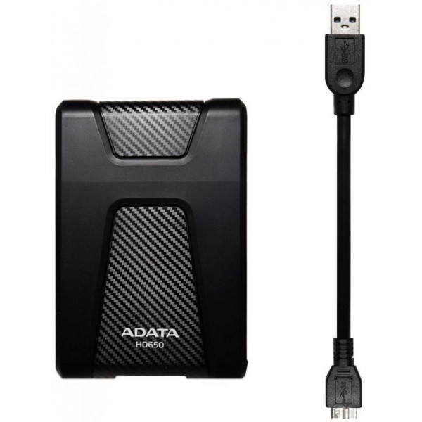 Фото - Жесткий диск внешний ADATA Durable HD650 1TB USB 3.1 Black (AHD650-1TU31-CBK)