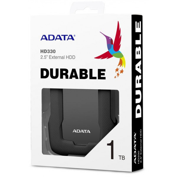 Фото - Жесткий диск внешний ADATA HV330 1TB USB 3.1 Black (AHD330-1TU31-CBK)