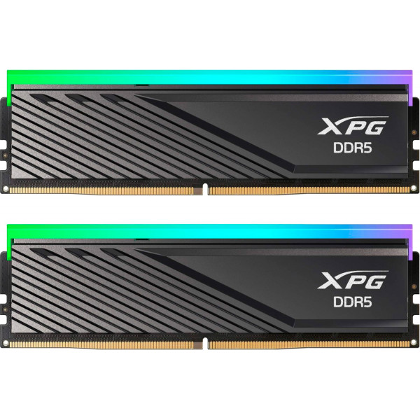 Фото - Память DDR ADATA XPG Lancer Blade RGB Black DDR5 6000MHz 64GB Kit 2x32GB (AX5U6000C3032G-DTLABRBK)