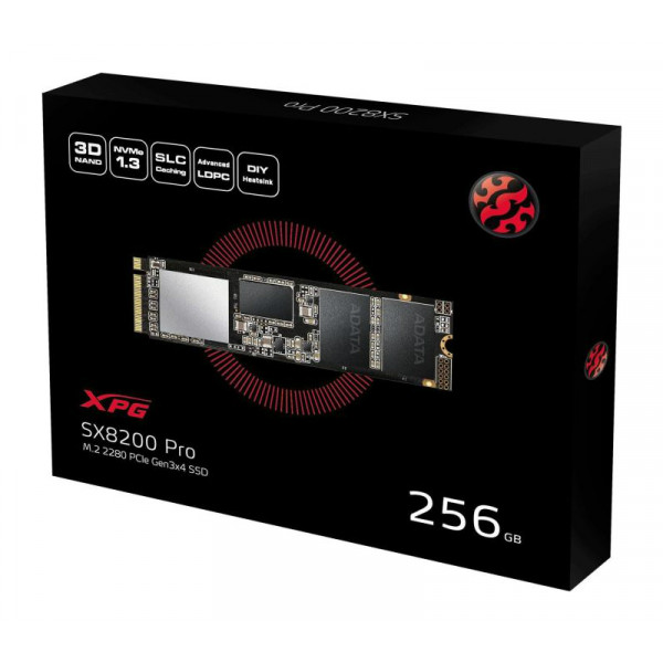 Фото - SSD-накопитель внутренний ADATA XPG SX8200 Pro 256GB M.2 2280 PCIe G3 x4 3D NAND TLC (ASX8200PNP-256GT-C)