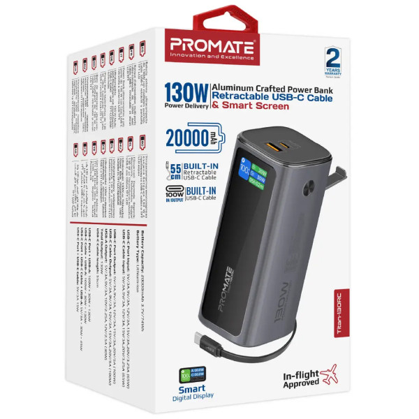 Фото - Батарея мобильная Promate 20000mAh titan-130rc)