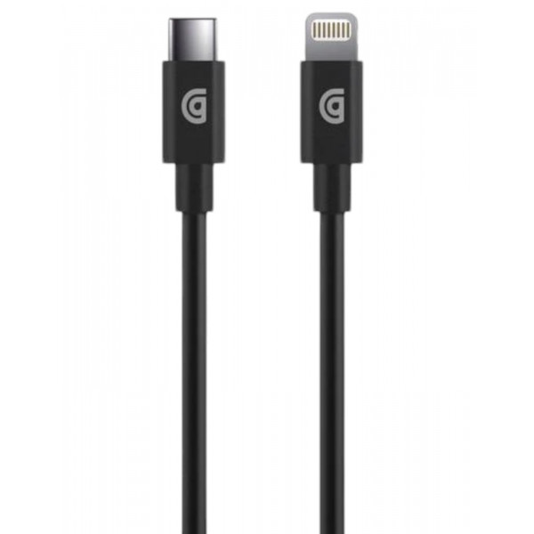 Фото - Кабель синхронизации данных Griffin USB-C to Lightning Cable 1.2 m Black (GP-066-BLK)