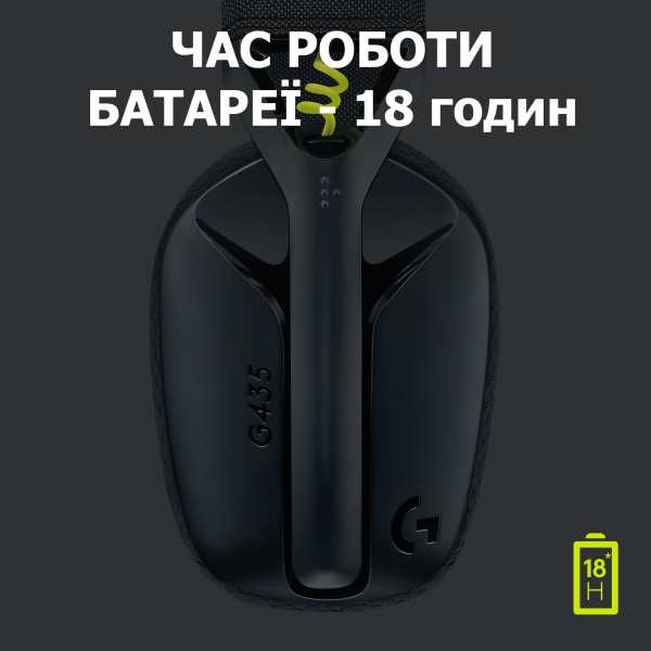 Фото - Уценка - Гарнитура беспроводная игровая Logitech G435 Black (981-001050)
