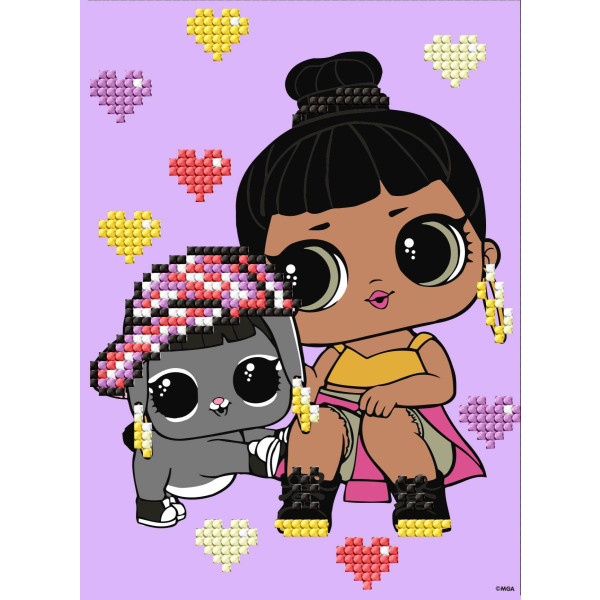 Фото - Алмазная живопись Ideyka L.O.L. Surprise! Honey Bun With Bunny Hun 15x20 см (AML1204)