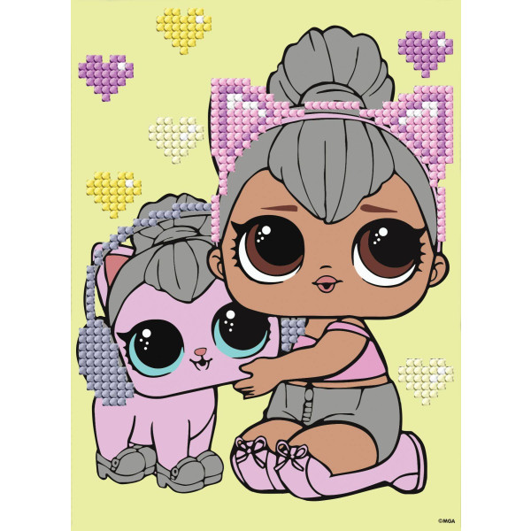 Фото - Алмазная живопись Ideyka L.O.L. Surprise! Kitty Queen With Kitty Kitty 15x20 см (AML1206)