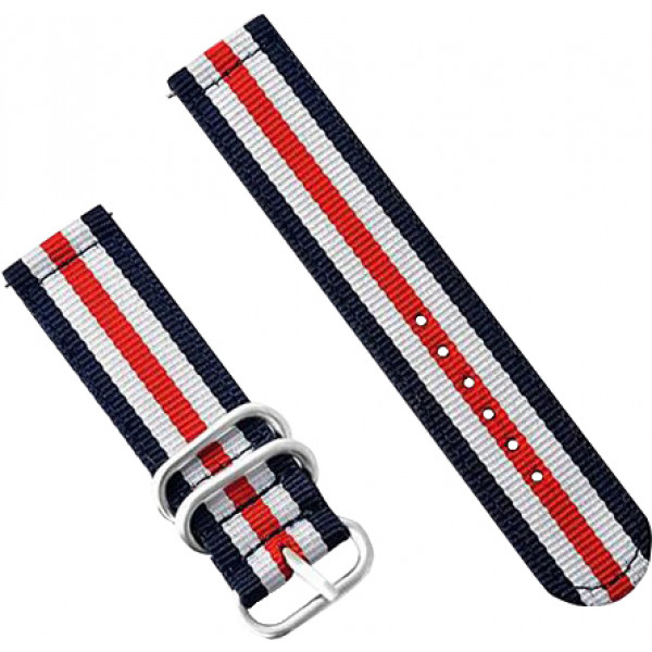 Фото - Ремешок для смарт-часов Amazfit Bip 20 mm Blue-White-Red (AMZBPUNTXT-BWR)