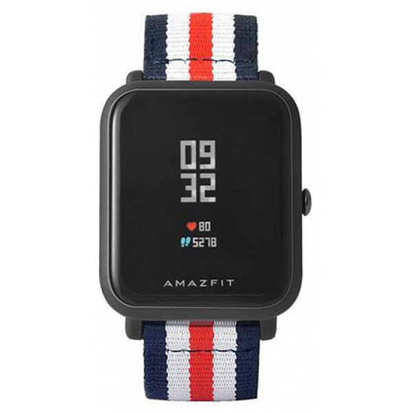 Фото - Ремешок для смарт-часов Amazfit Bip 20 mm Blue-White-Red (AMZBPUNTXT-BWR)