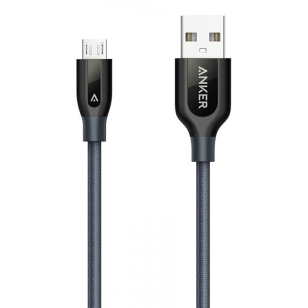 Фото - Кабель Anker Powerline Micro USB - 0.9m V3 Space Gray (A8132H11)