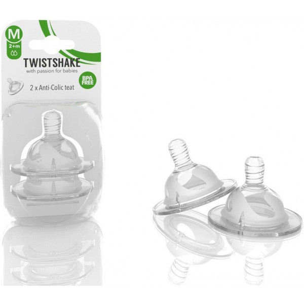 Фото - Средний поток соска детская силиконовая Twistshake 2 шт. 2+ мес (78020)