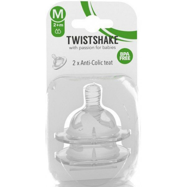Фото - Средний поток соска детская силиконовая Twistshake 2 шт. 2+ мес (78020)