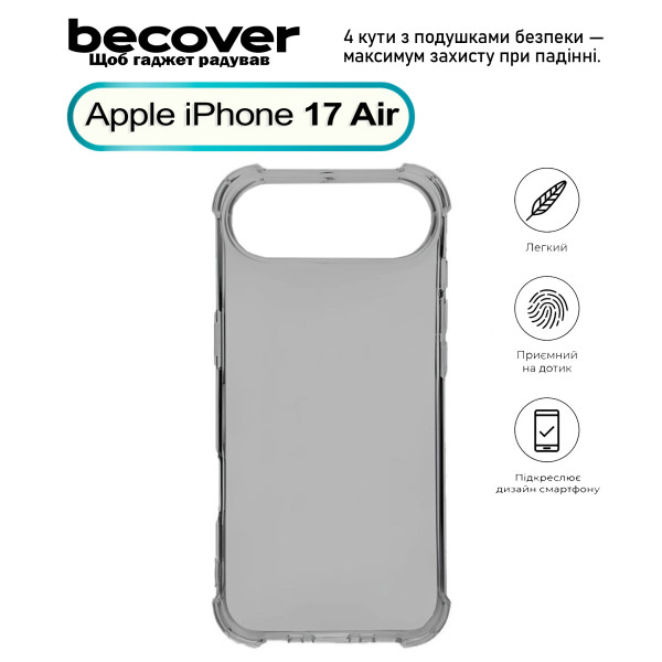 Фото - Чехол для смартфона BeCover for Apple iPhone 17 Air Grey (713796)