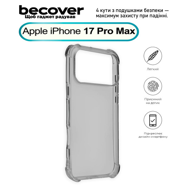 Фото - Чехол для смартфона BeCover for Apple iPhone 17 Pro Max Grey (713800)