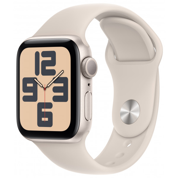 Apple Watch SE GPS 40mm Starlight Aluminium Case with Starlight Sport Band S M COMFY