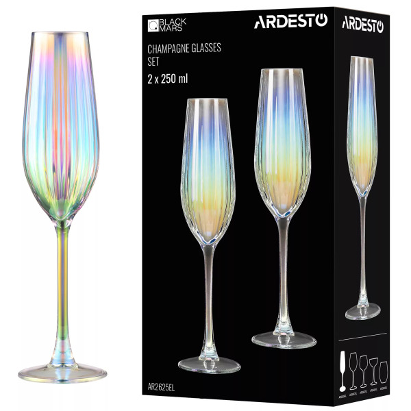 Фото - Набор бокалов Ardesto Black Mars Zenith 250 мл 2 шт. (AR2625EL)