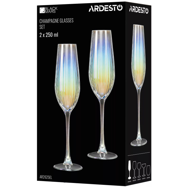 Фото - Набор бокалов Ardesto Black Mars Zenith 250 мл 2 шт. (AR2625EL)