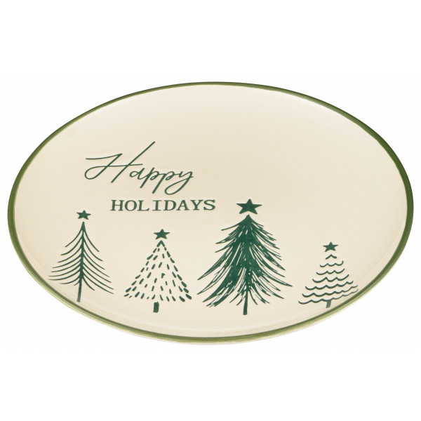 Фото - Тарелка обеденная Ardesto Christmas New Year's 21 см (AR3090)