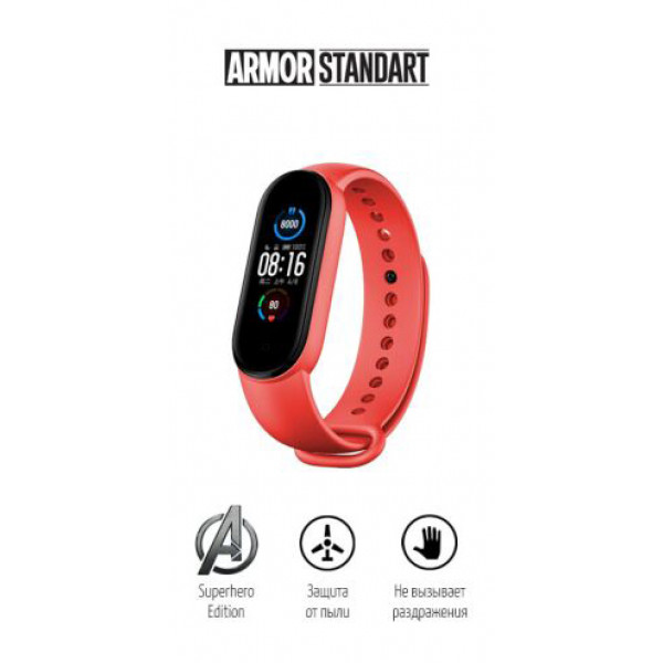 Фото - Ремешок для фитнес-браслета Armorstandart Superhero Edition for Xiaomi Mi Band 7/6/5 Iron Man Red (ARM57109)