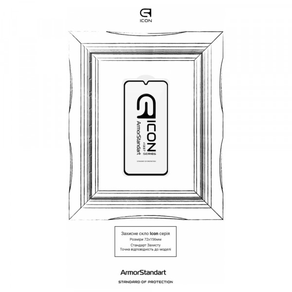 Фото - Защитное стекло для смартфона Armorstandart Icon for Samsung A15 5G (A156) / A25 5G Black (ARM72430)