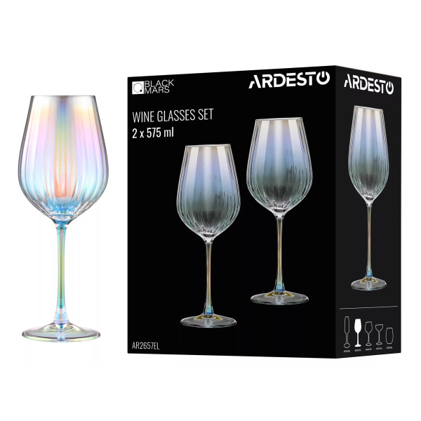 Фото - Набор бокалов Ardesto Black Mars Zenith 575 мл 2 шт. (AR2657EL)