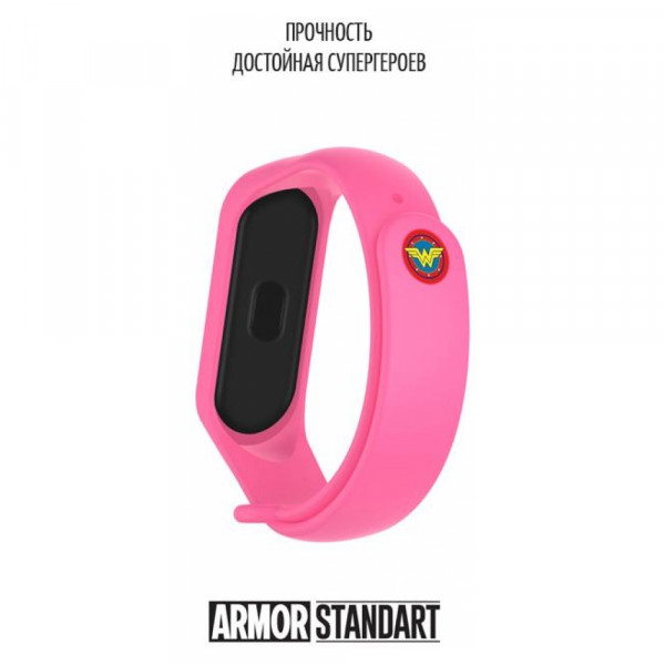 Фото - Ремешок для фитнес-браслета Armorstandart Superhero Edition for Xiaomi Mi Band 4/3 Wonder Woman Pink (ARM55067)