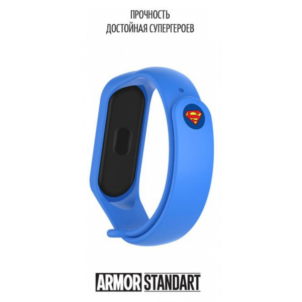 Фото - Ремешок для фитнес-браслета Armorstandart Superhero Edition for Xiaomi Mi Band 4/3 Superman Blue (ARM55071)