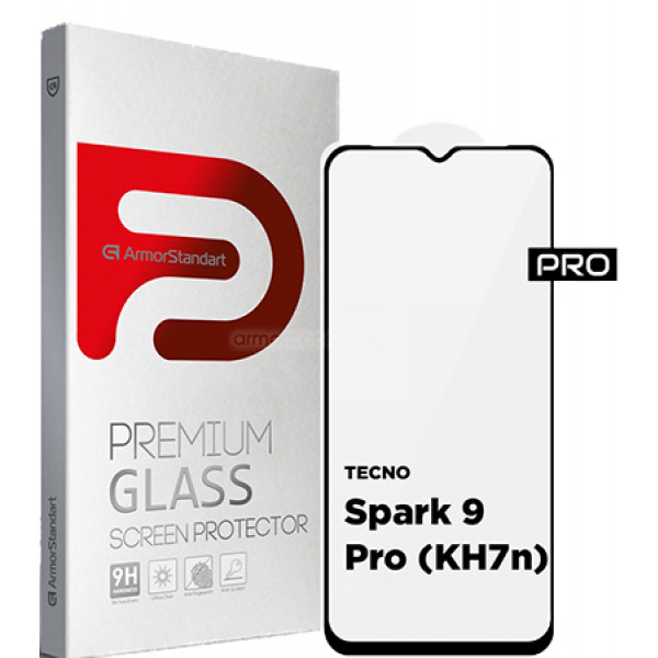 Фото - Защитное стекло для смартфона Armorstandart Pro for TECNO Spark 9 Pro (KH7n) Black (ARM64652)