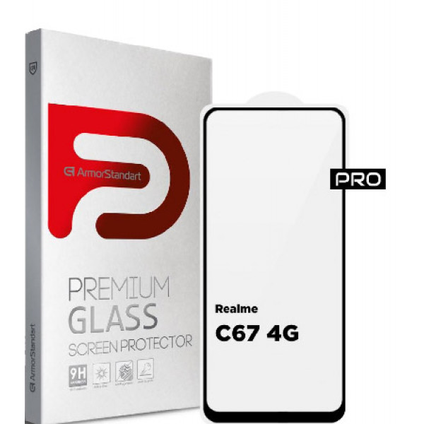 Фото - Защитное стекло для смартфона Armorstandart Pro for Realme C67 4G Black (ARM73852)