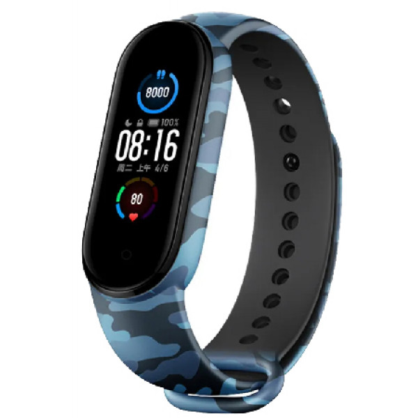 Фото - Ремешок для фитнес-браслета Armorstandart Xiaomi Mi Band 7/6/5 New Style Khaki Blue (ARM80989)